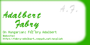 adalbert fabry business card